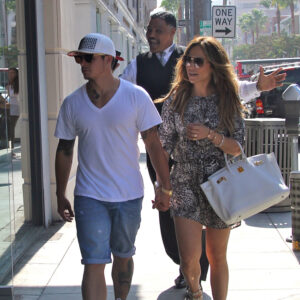 Jennifer Lopez and Casper Smart go shopping around Beverly Hills
