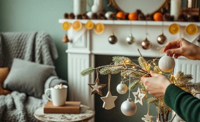 Decoración navideña sostenible para tu hogar