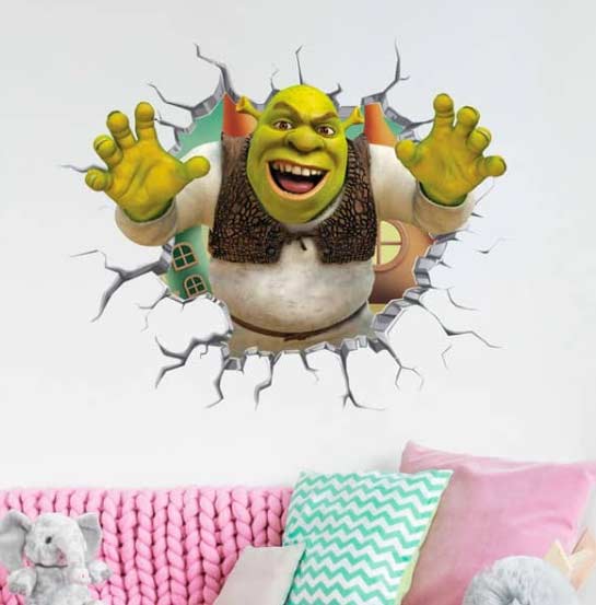 Vinilo 3D con diseño de Shrek | El Digital de Asturias Vinilo 3D con diseño de Shrek
