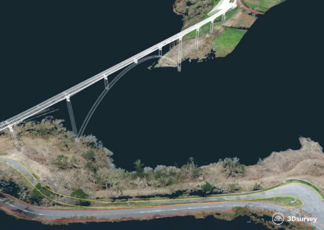 Proyección del futuro viaducto de Doiras